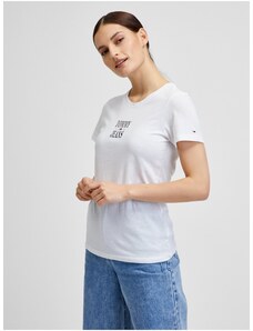 Tommy Hilfiger Λευκό Γυναικείο T-Shirt Tommy Jeans - Γυναικεία