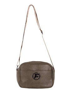 Fashionhunters Χακί μικρή τσάντα αγγελιοφόρων από οικολογικό δέρμα