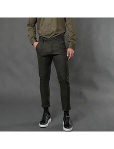 Prince Oliver Υφασμάτινο Trendy Παντελόνι Καρό Πράσινο(Comfort Fit)
