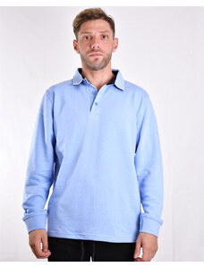 BELTIPO Ανδρικό μπλουζάκι polo γαλάζιο μακρυμάνικο