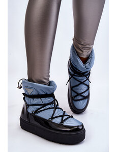 Kesi Γυναικεία Μόδα Snow Lace-up Boots Blue Carrios