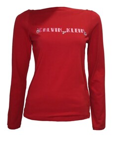 Γυναικεία Μπλούζα Μακρύ Μανίκι - Calvin Klein - Κόκκινο - S1444E-1DA