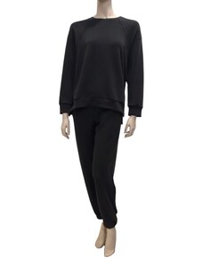 Γυναικεία Χειμερινή Φόρμα/Homewear Pink Label - Μαύρο - W1301-002 - Διαθέσιμη και σε Plus Size