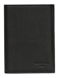 HEXAGONA Ανδρικό πορτοφόλι όρθιο σε μαύρο δέρμα JKO116UO - 226559-01