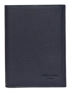 HEXAGONA Ανδρικό πορτοφόλι όρθιο σε μπλε δέρμα JKP117UP - 226559-03