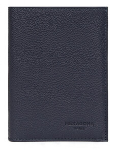 HEXAGONA Ανδρικό πορτοφόλι όρθιο σε μπλε δέρμα JKX125UX - 226542-03