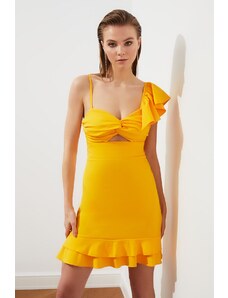 Trendyol Both Dress - Κίτρινο - Σούφρα