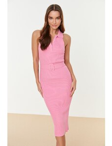 Trendyol ροζ πλεκτό φόρεμα