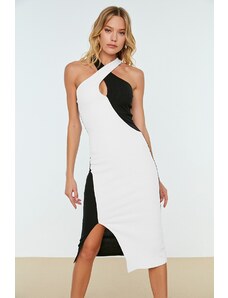 Γυναικείο φόρεμα Trendyol Black-WHITE