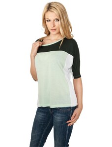UC Ladies Women's 3-color T-shirt with 3/4 sleeves d.grn/mint/wht