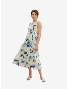 Blue-Cream Γυναικείο Μεσαίο Φόρεμα Tom Tailor - Γυναικεία
