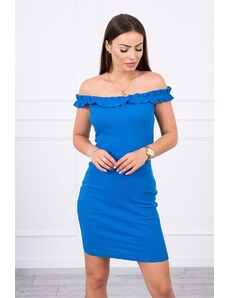 Kesi Φόρεμα στους ώμους με πιέτες μωβ-μπλε
