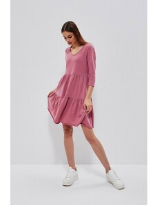 Moodo Φόρεμα με φρυγανιά - ροζ