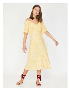 Koton Φόρεμα - Κίτρινο - Bodycon