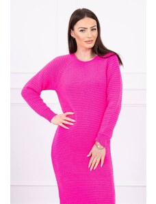 Kesi Ριγέ φόρεμα πουλόβερ ροζ νέον