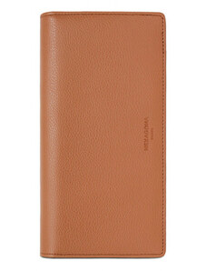 HEXAGONA Γυναικείο πορτοφόλι μεγάλο με κούμπωμα σε ταμπά δέρμα ERF200PF - 25442-02