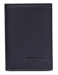 HEXAGONA Καρτοθήκη σε μπλέ σκούρο δέρμα ERD298YD - 227303-03