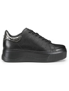 CULT SHOES 'PERRY' ΔΕΡΜΑΤΙΝΑ PLATFORM SNEAKERS ΓΥΝΑΙΚEIA CLW316216-BLACK