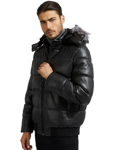 GUESS ECO-LEATHER PUFFER ΜΠΟΥΦΑΝ ΑΝΔΡIKO M2BL40WE480-JBLK