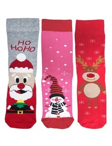 0070-02 Χριστουγεννιάτικες κάλτσες σετ 3 τεμαχίων - 3 pack xmas socks V-store