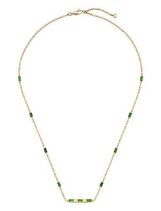 GUCCI LINK TO LOVE necklace Κολιέ 18k κίτρινος ΧΡΥΣΟΣ & πράσινη τουρμαλίνη -