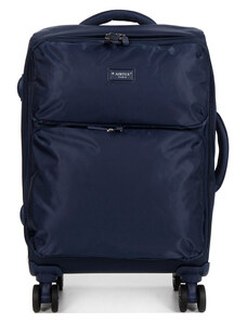 AIRTEX Μεσαία βαλίτσα μπλε από ύφασμα με 4 ρόδες και αδιάρρηκτο φερμουάρ AIDO8R - 25452-03