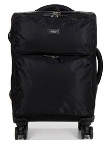 AIRTEX Μεσαία βαλίτσα μαύρη από ύφασμα με 4 ρόδες και αδιάρρηκτο φερμουάρ AIDO6R - 25452-01