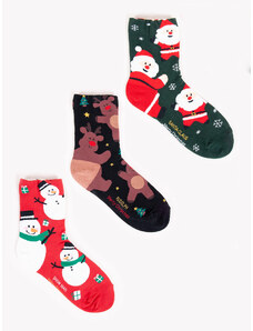 Yoclub Παιδικές Χριστουγεννιάτικες Κάλτσες 3Pack SKA-X011U-AA00