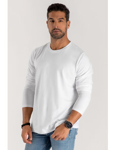 UnitedKind Basic Longsleeve, Long Sleeve Μπλούζα σε λευκό χρώμα