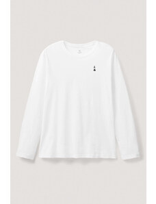 UnitedKind Black Ace, Long Sleeve Μπλούζα σε λευκό χρώμα