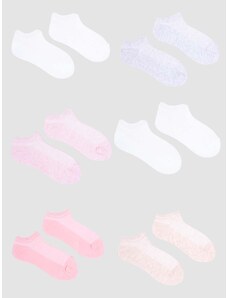 Yoclub Παιδικές Κάλτσες για Κορίτσια Λεπτές Βαμβακερές Κάλτσες Βασικά Απλά Χρώματα 6-pack SKS-0027G-0000