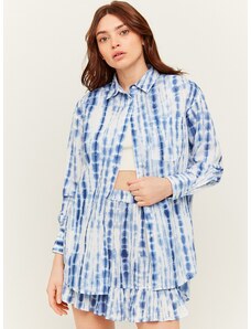 Μπλε-λευκό πουκάμισο με σχέδια TALLY WEiJL - Γυναικεία
