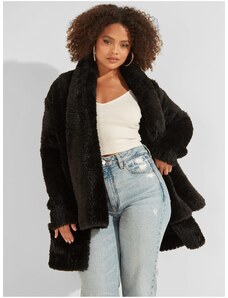 Μαύρο Γυναικείο Faux Fur Jacket Guess Rebecca - Γυναικεία