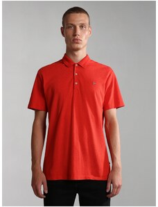 Κόκκινο T-Shirt Πόλο Ανδρών NAPAPIJRI - Ανδρικά