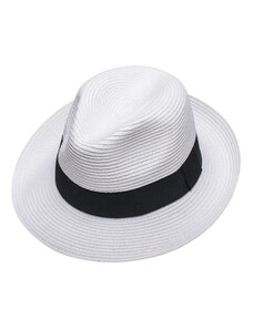 Ανδρικό καλοκαιρινό καπέλο Rollent Fedora Karfil Hats Λευκό