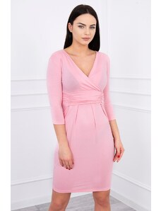 Kesi Εφαρμοστό φόρεμα με άνοιγμα κάτω από το στήθος ροζ πούδρα