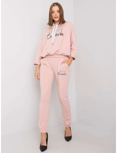 Fashionhunters Βρώμικο ροζ σετ με εφαρμογές Martille