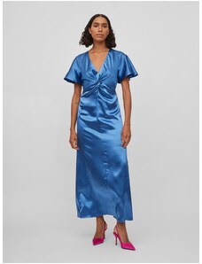 Μπλε Κυρίες Σατέν Maxi-φόρεμα VILA Sittas - Κυρίες