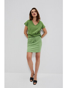Moodo Μονόχρωμη φούστα με τσέπες - πράσινη