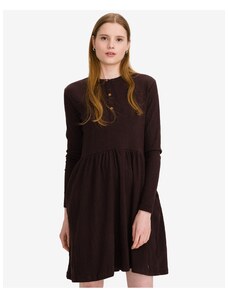 Σκούρο Καφέ Γυναικείο Ribbed Short Dress SuperDry Jersey - Γυναικεία
