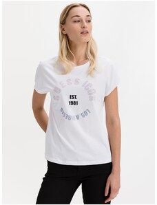Λευκό Γυναικείο T-Shirt Guess Tonya - Γυναικεία