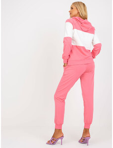Fashionhunters Ροζ και μωβ φούτερ με φούτερ