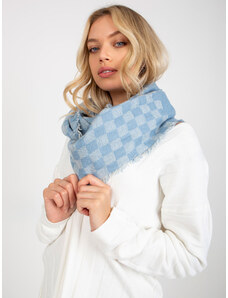 Fashionhunters Γυναικείο μπλε και άσπρο καρό χειμωνιάτικο παντελόνι