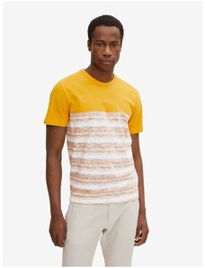 Λευκό-Πορτοκαλί Ανδρικό Ριγέ T-Shirt Tom Tailor - Ανδρικά