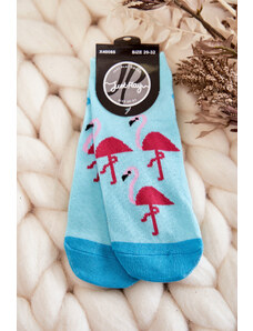 Kesi Νεανικές κάλτσες με μοτίβο Three Flamingos Γαλάζιο