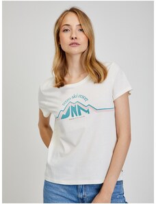 Λευκό Γυναικείο T-Shirt Tom Tailor Denim - Γυναικεία