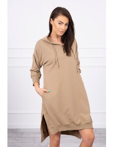 Kesi Φόρεμα με κουκούλα και μακρύτερη καμήλα πλάτη