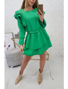 Kesi Φόρεμα με κάθετα βολάν ανοιχτό πράσινο
