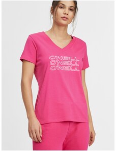 ONeill Pink Γυναικείο T-Shirt O'Neill Triple Stack V-Neck - Γυναικεία