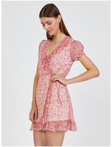 Ανοιχτό Ροζ Φλοράλ Wrap Φόρεμα TALLY WEiJL - Γυναικεία